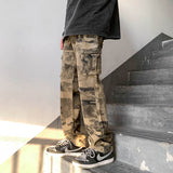 Men Sweatpants Hiphop Workwear Pants Men's Loose Straight Vintag Casual