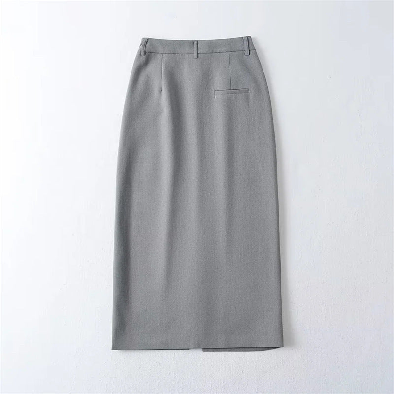 Women Skirt Retro Skirt Women's All-Match Design Suit Dress