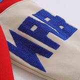 Men Cotton Mixed Jacket Coat Racing Suit Men's Winter Cotton Padded Stitching Embroidery Letters Polo Collar Jacket