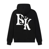 Men Fleece Lined Hoodie High Street Letters Printed Hoodie Men's Loose Hooded