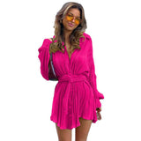 Jungle Print Maxi Dress Women Shirt Dress Fashion Dress