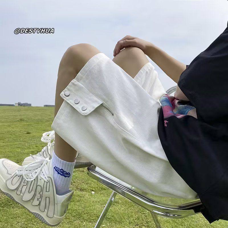 Men Sweatpants Breasted Design Shorts Men's Casual Summer Loose