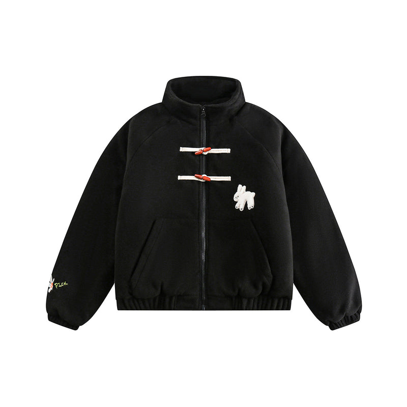 Unisex Jacket Winter Fleece Vintage Cotton-Padded Coat