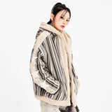 Men Cotton Padded Jacket Coat Double-Sided Wear Berber Fleece Cotton Coat Men's Winter Loose Cotton Coat Coat