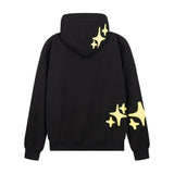 Men Fleece Lined Hoodie English Letter Hooded Sweater Men's Loose Hooded Cardigan Autumn and Winter