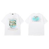 Men T Shirt Hip Hop Cartoon Short Sleeve T-shirt Men and Women Loose