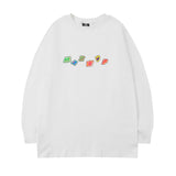 Men Long Sleeve Shirt Vintage Floral Print Long Sleeves T-shirt Men's Loose Casual Couple Sweater