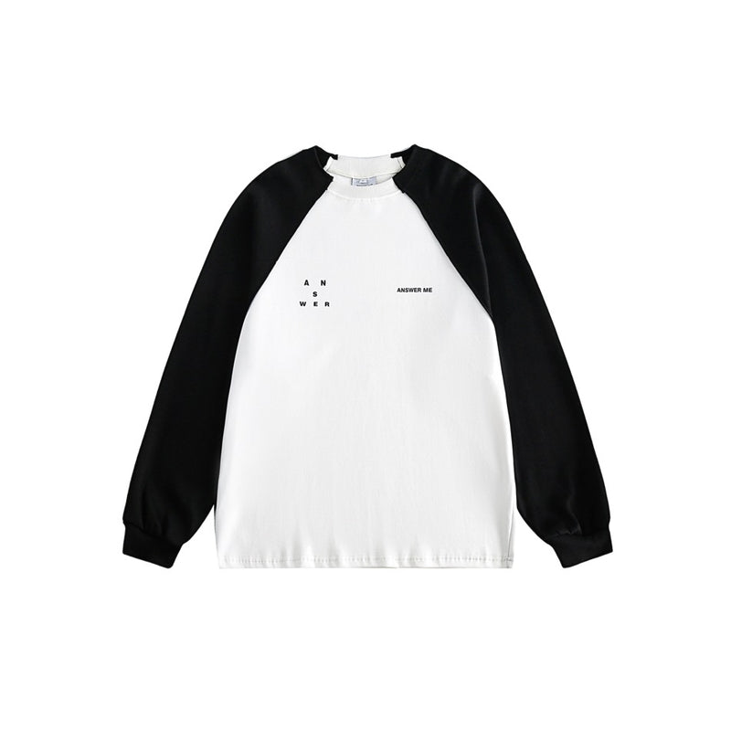 Unisex Hoodie Retro College Style round Neck Sweater for Men and Women Loose Couple