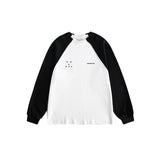 Unisex Hoodie Retro College Style round Neck Sweater for Men and Women Loose Couple