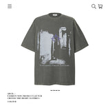American vintage street T-shirt retro men's loose top