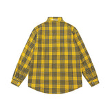 Men Long Sleeved T Shirt Plaid Long Sleeve Shirt Men's Ins Spring and Autumn Double-Sided Wear Shirt Coat