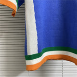 House Of Errors T-Shirt Eye of Truth Blue Five-Color Jacquard Polo Neck Knitted Sweater T-Shirt