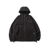 Unisex Jacket Autumn Hooded Colorful Ropes Jacket Women's Clothing