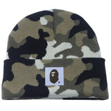 Bathing Ape Hat Camouflage Knitted Hat Skateboarding