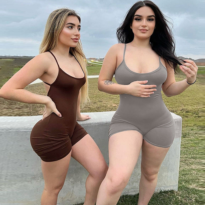 Women Jumpsuit Spring and Summer Fashion Sexy Slim Strap Jumpsuit