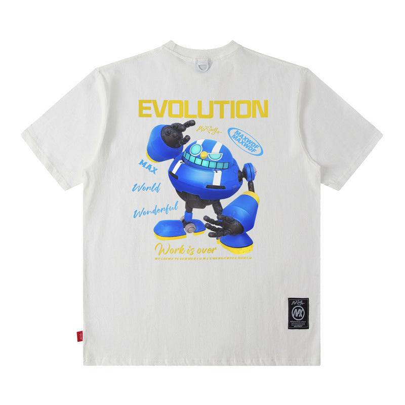 Men T Shirt Couple Short Sleeve Hip Hop Spring and Summer Loose