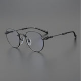 CHH Chrome Hearts Glasses Versatile retro literary round frame myopia glasses frame