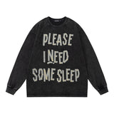 Men Long Sleeve Shirt Dopamine Couple Long Sleeve T-shirt Retro Loose Casual