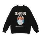 Men Long Sleeve Shirt Loose round Neck Sweater Male Letter Top Autumn