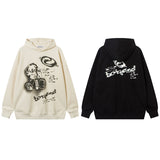 Unisex Vintage Hoodie Printed Loose Hoodie