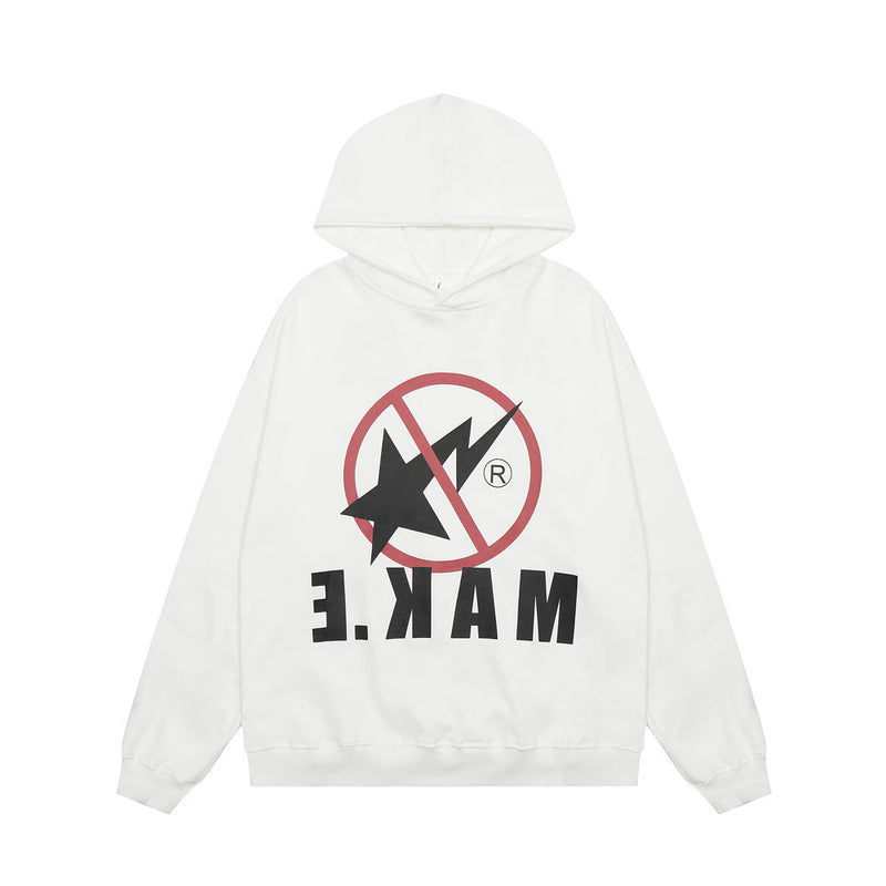 Men Hoodie Printed Hoodie Male English Letters Loose