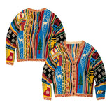 Kapital Sweater Vintage Hida Hehong Style Japanese Jacquard Heavy Industry Cardigan V-neck Sweater Coat