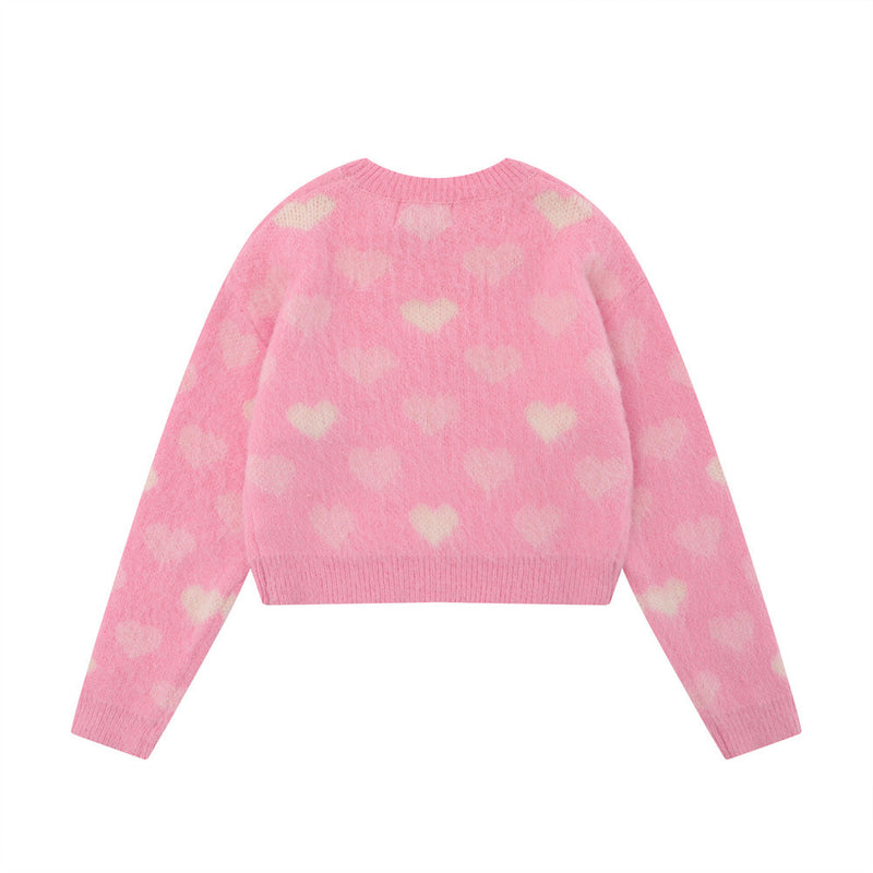 Women Sweater Crew Neck Sweater for Girls Autumn Leisure Short Knitted
