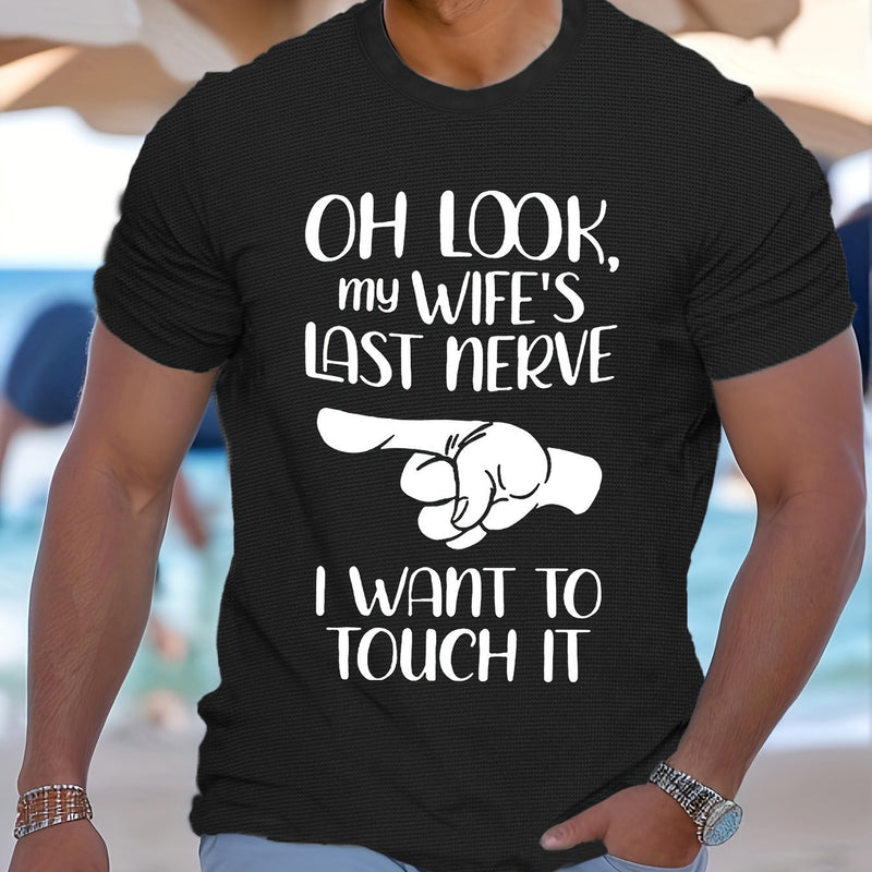 Funny Saying Print T shirt Men_s Casual Street