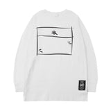 Men Long Sleeve Shirt round Neck Long Sleeve T-shirt Men and Women Loose Casual Hip Hop Couple
