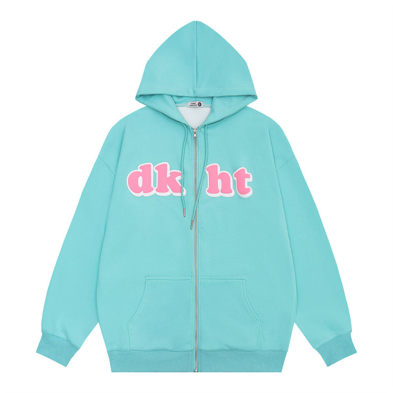 Men Hoodie Letter Print Sweatshirt Coat Men's Casual Long Sleeve Spring and Autumn