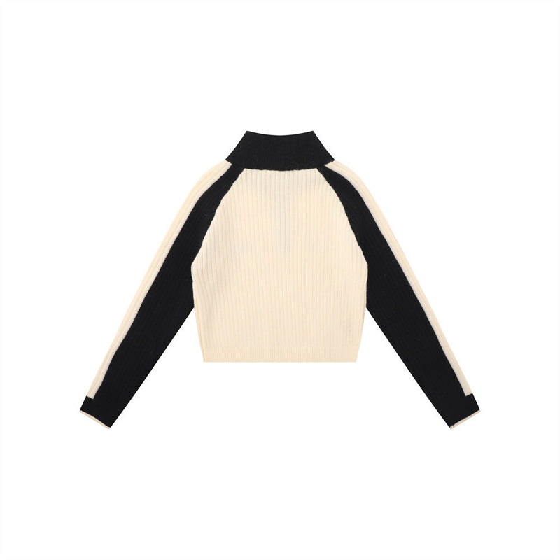 Women Sweater Splicing Knitwear Women's Autumn Leisure Long Sleeve