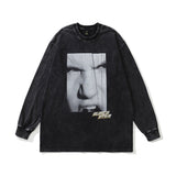 Men Long Sleeve Shirt Printed round Neck Long Sleeve Sweater for Men and Women Couple Autumn and Winter