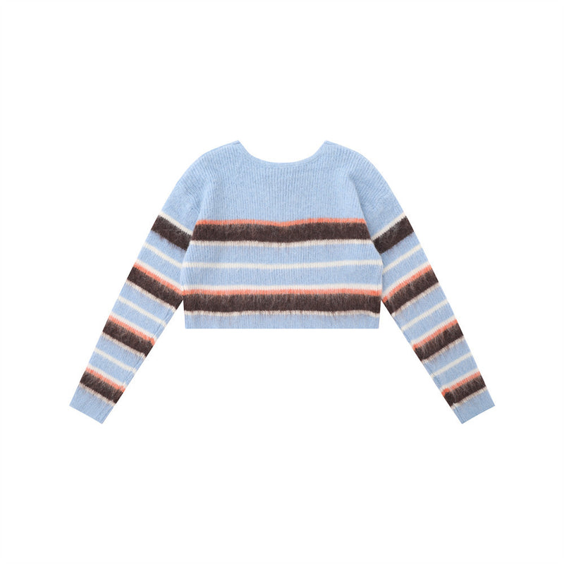 Women Sweater Short Knitwear for Girls Autumn Long Sleeve