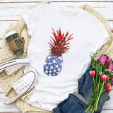 Women Independence Day T Shirt Short Sleeve T-shirt Loose Print