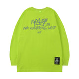 Men's Long Sleeve Shirt Long Sleeve T-shirt Men's Autumn Letter Print Loose round Neck