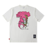 Men T Shirt Vintage Print Short Sleeves T-shirt Men and Women Couple Casual Loose