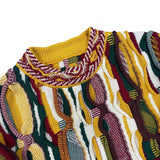 Kapital Sweater Vintage Pingtian and Macro Pattern round Neck Loose Pop Contrast Color Stereo Retro Sweater