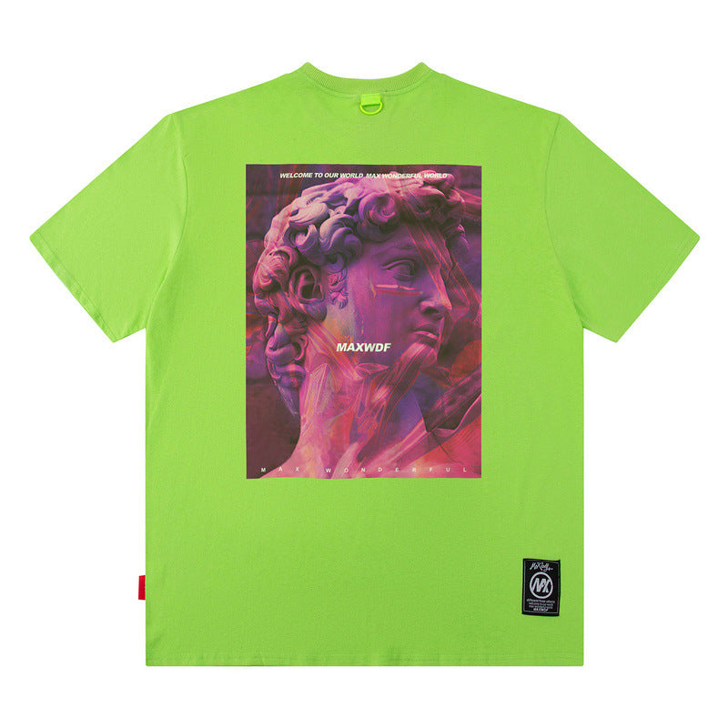 Men T Shirt Hip-Hop Fashionable Brand Vintage Pop Print Summer Short Sleeve T-shirt Men