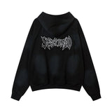 Unisex Vintage Hoodie Embroidered Cardigan Hooded Sweater