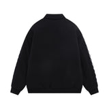 Men Cotton Padded Jacket Coat Racing Suit Cotton-Padded Coat Men's Fall Winter Coat Towel Embroidery Letters