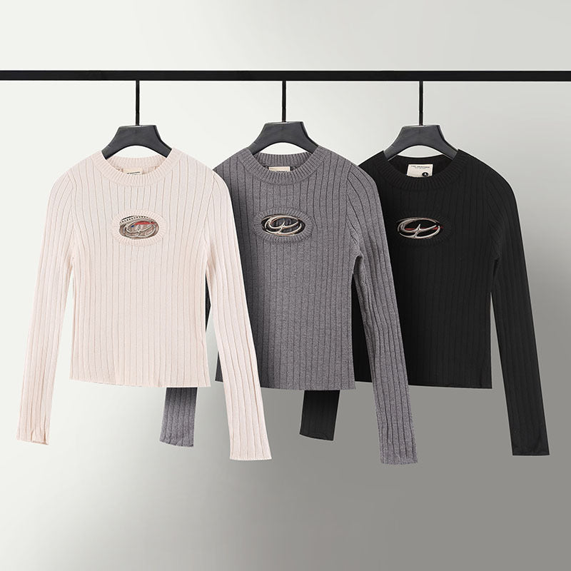 Men Long Sleeve Shirt Black Sexy Tight Knitted Upper Clothes Long Sleeves T-shirt Women