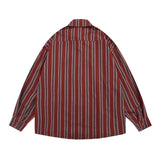 Men Long Sleeved T Shirt Vertical Striped Long Sleeve Shirt Outer Wear Men's Spring and Autumn Loose Casual