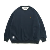 Men Fleece Lined Hoodie Crew Neck Sweater Men's Loose Winter Casual Pullover Long Sleeve Sports Top