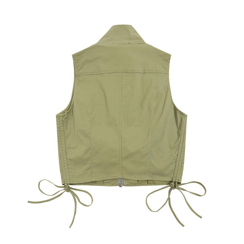 Women Vest Short Vest Women's Loose Brand Zipper Sleeveless Vest