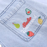 Men Long Sleeved T Shirt Embroidered Denim Long Sleeve Shirt Men Spring and Autumn Wash Water Denim Shirt Coat