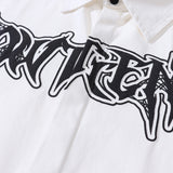 Men Long Sleeved T Shirt Printed Long Sleeve Shirt Men's High Street Casual Loose Shirt Spring and Autumn