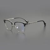 CHH Chrome Hearts Glasses Dragon Totem Half Frame Anti-Blue Pure Titanium Retro Myopia Glasses Frame