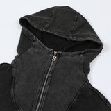 Men Hoodie Sweater Men's Autumn and Winter Washed and Worn Loose