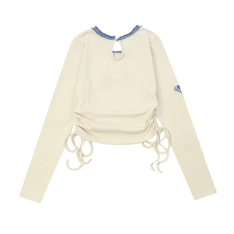 Women Long Sleeve T-Shirt Long Sleeve T-shirt Short T-shirt Design Sense Autumn Top