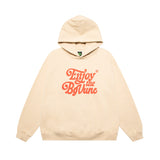 Men Fleece Lined Hoodie Fall/Winter Men's Hooded Sweater Ins Letter Print Hoodie Loose Casual